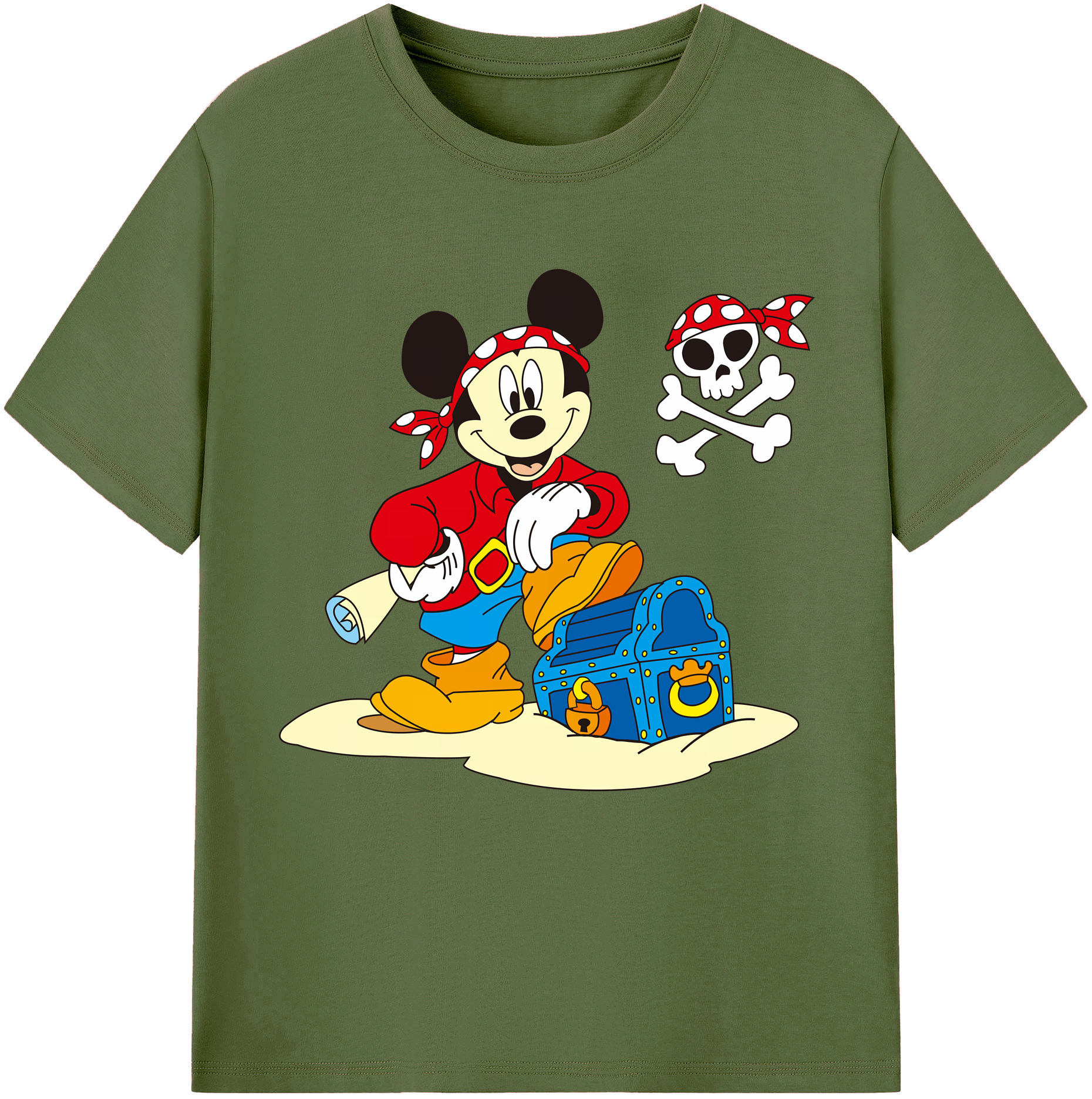 （画像用） ミッキーマウス Mickey Mouse 綿100％半袖Tシャツ（フロントプリント）